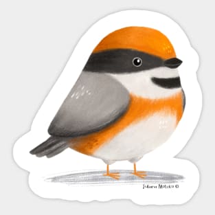 Black Throated Bushtit Bird Sticker